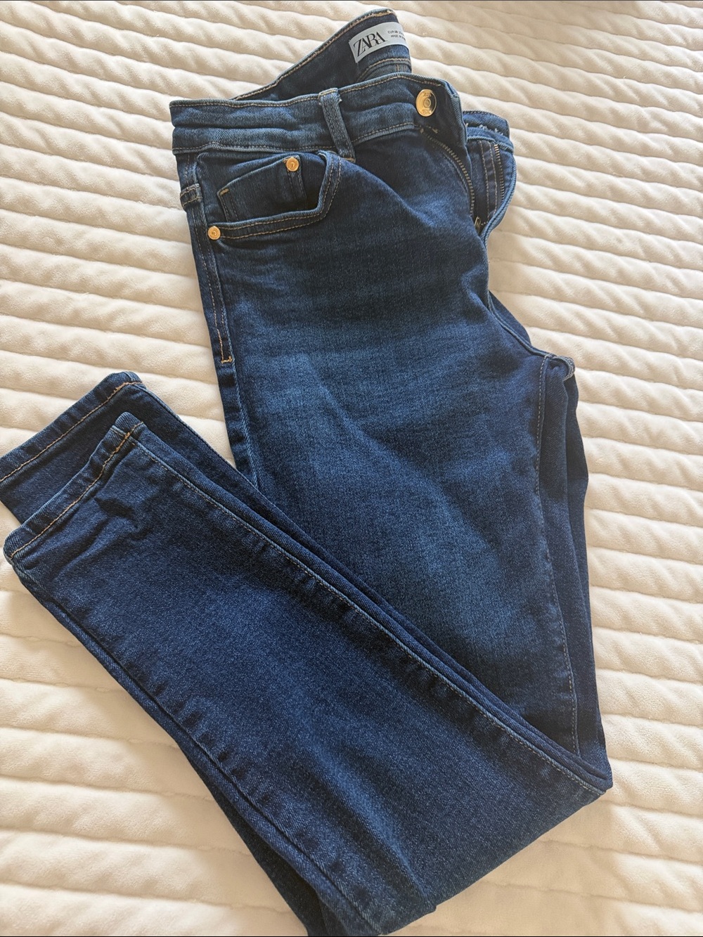 Zara Deep Indigo Skinny Jeans